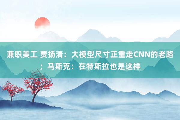 兼职美工 贾扬清：大模型尺寸正重走CNN的老路；马斯克：在特斯拉也是这样